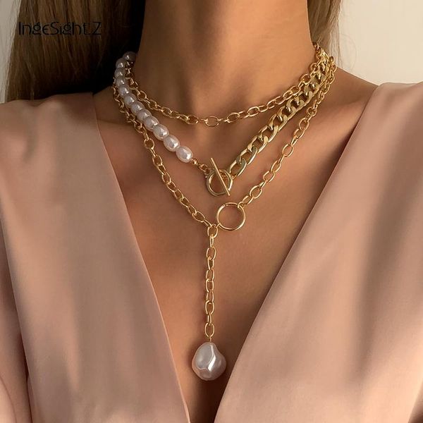 chains ingesight.z imitation pearl chain toggle clasp lasso choker necklace multi layered round circle baroque pendant jewelry, Silver
chains ingesight.z imitation pearl chain toggle clasp lasso choker necklace multi layered round circle baroque pendant jewelry, Silver