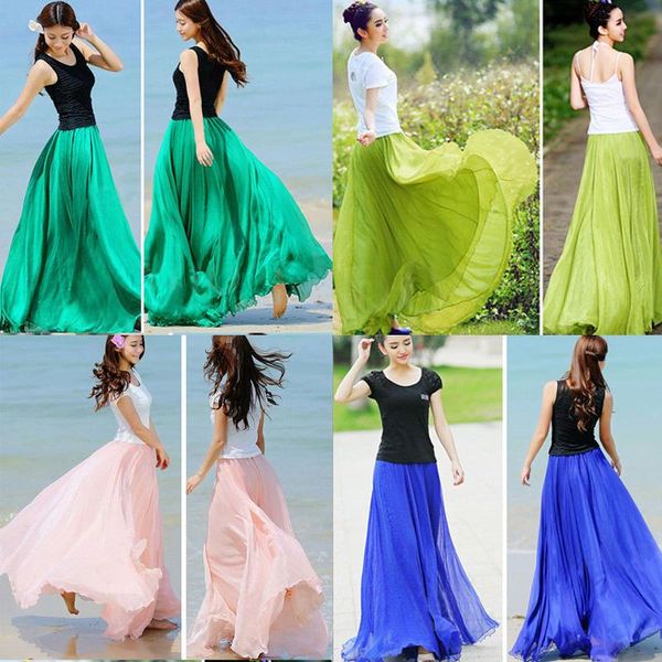 skirts fashion women long skirt ladies boho chiffon ruffles pleated maxi dress beach casual sundress ankle-length fifteen color, Black
skirts fashion women long skirt ladies boho chiffon ruffles pleated maxi dress beach casual sundress ankle-length fifteen color, Black