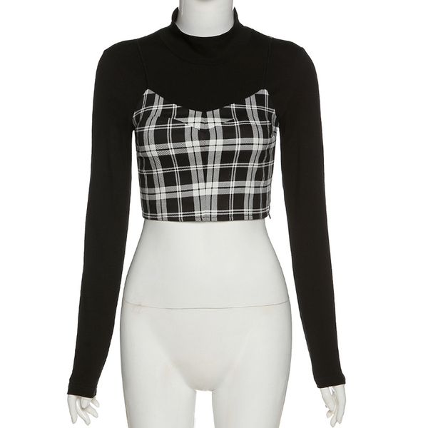 y2k egirl gothic matching 2 piece plaid cami and black crop vintage stand neck long sleeve t-shirt streetwear harujuku fall, White
y2k egirl gothic matching 2 piece plaid cami and black crop vintage stand neck long sleeve t-shirt streetwear harujuku fall, White