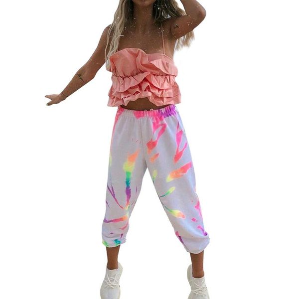 women casual elastic waist painted color print pants autumn loose high cargo trousers lady fashion sport long women's & capris, Black;white
women casual elastic waist painted color print pants autumn loose high cargo trousers lady fashion sport long women's & capris, Black;white