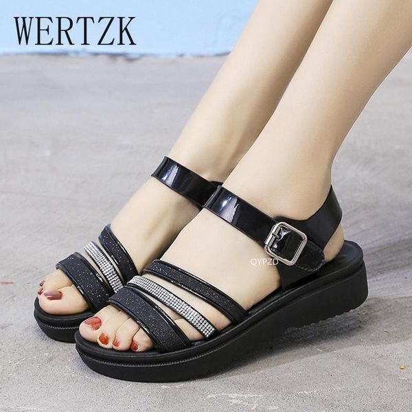 sandals summer split leather women three strap low heel wedge woman flats ladies beach zapatos de mujer, Black
sandals summer split leather women three strap low heel wedge woman flats ladies beach zapatos de mujer, Black
