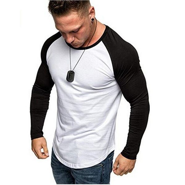 men's t-shirts ropa de hombre 2021 autumn winter fashion color matching long sleeve t shirt o-neck oversized clothing, White;black
men's t-shirts ropa de hombre 2021 autumn winter fashion color matching long sleeve t shirt o-neck oversized clothing, White;black