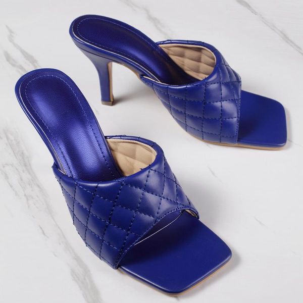 summer ins elegant women plaid blue high heels slippers mules open toe stiletto slides sandals large size 41 42 shoes, Black
summer ins elegant women plaid blue high heels slippers mules open toe stiletto slides sandals large size 41 42 shoes, Black
