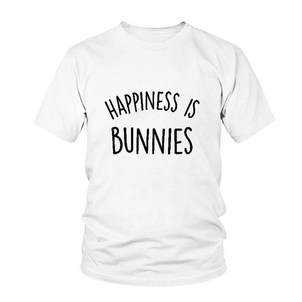 women's t-shirt happiness is bunnies letters print women tshirt cotton streetwear funny t shirt tee hipster tumblr female femme, White
women's t-shirt happiness is bunnies letters print women tshirt cotton streetwear funny t shirt tee hipster tumblr female femme, White