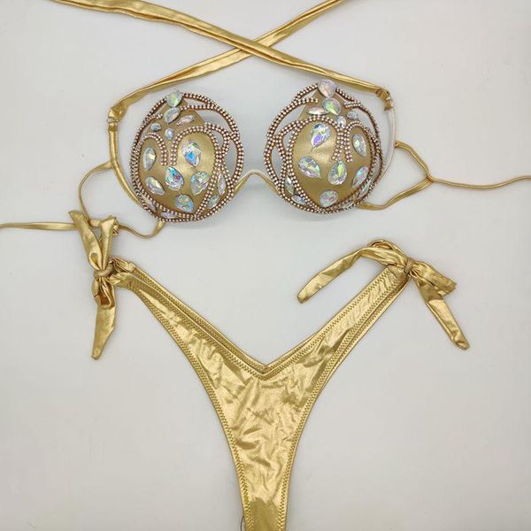 women's swimwear 2021 vacation diamond hollow out bikini set rhinestone women push up bathing suit beachwear, White;black
women's swimwear 2021 vacation diamond hollow out bikini set rhinestone women push up bathing suit beachwear, White;black