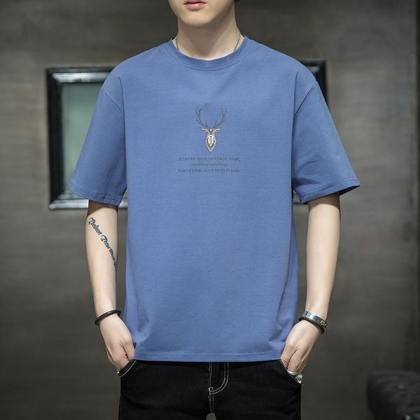 men's short sleeve t-shirt summer loose trend with ice on clothes fashion brand white versatile bottom shirt, White;black
men's short sleeve t-shirt summer loose trend with ice on clothes fashion brand white versatile bottom shirt, White;black