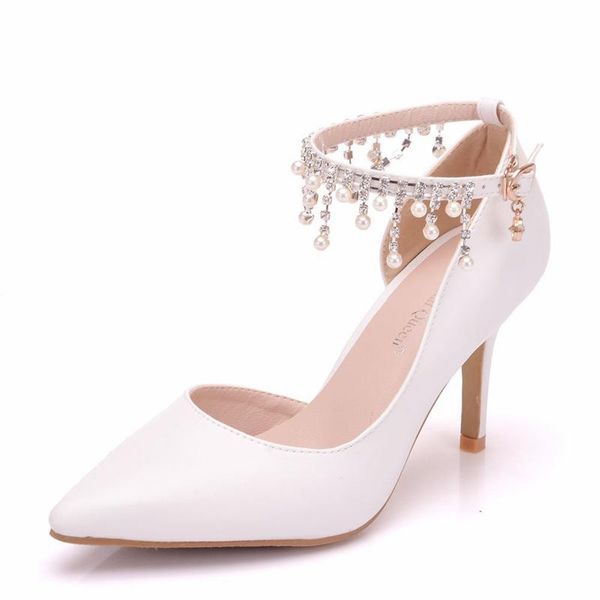 large size 41 ankle strap white beading buckle high heel shoes woman wedding sandals female footwear pumps xy-a0249, Black
large size 41 ankle strap white beading buckle high heel shoes woman wedding sandals female footwear pumps xy-a0249, Black