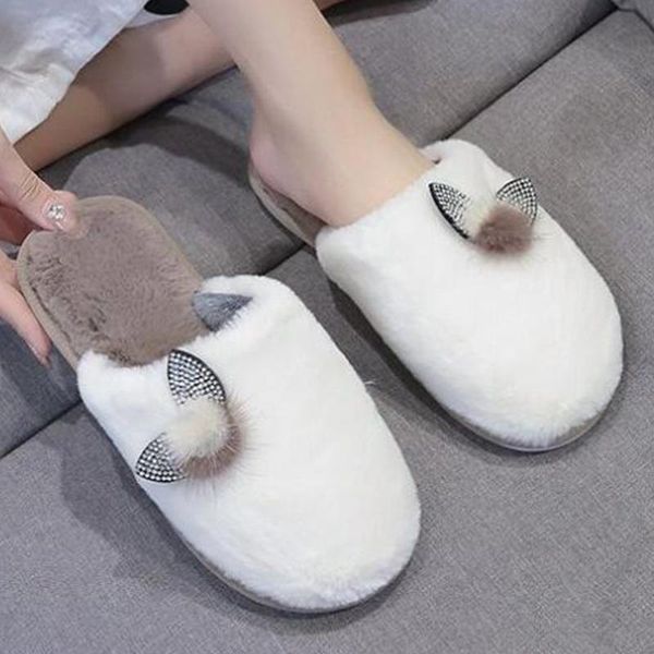 fashion slippers ladies plush flat with non-slip woman slipper comfortable cute indoor shoes warm winter cotton qq17, Black
fashion slippers ladies plush flat with non-slip woman slipper comfortable cute indoor shoes warm winter cotton qq17, Black