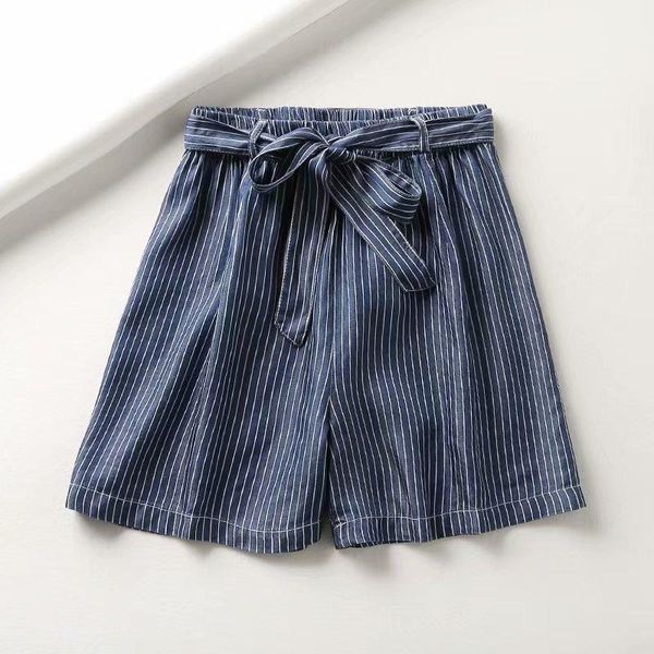 women's jeans ficusrong 2021 summer stripe straight elastic waist shorts women loose casual cotton tencel softener belt denim pants, Blue
women's jeans ficusrong 2021 summer stripe straight elastic waist shorts women loose casual cotton tencel softener belt denim pants, Blue