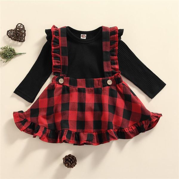 clothing sets infant toddler baby girl fall clothes, ruffle long sleeve rib knit bodysuit + plaid suspender skirt set children fashion, White
clothing sets infant toddler baby girl fall clothes, ruffle long sleeve rib knit bodysuit + plaid suspender skirt set children fashion, White
