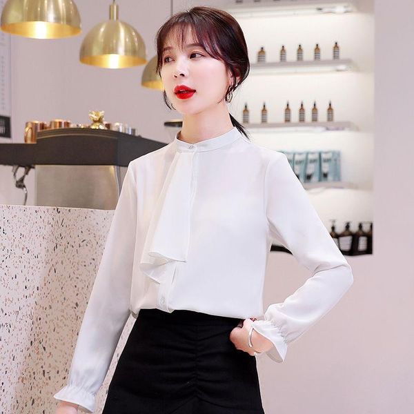 women's blouses & shirts spring autumn women fashionable turtleneck casual chiffon long sleeve fashion blusas office stylemm0135, White
women's blouses & shirts spring autumn women fashionable turtleneck casual chiffon long sleeve fashion blusas office stylemm0135, White