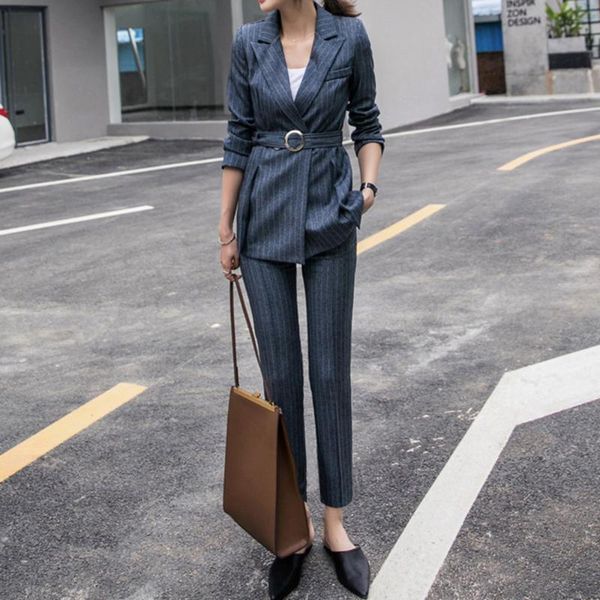 fashion autumn spring women blazer suits female two-piece formal ol suit korean style gray stripes pants workwear women's two piece, White
fashion autumn spring women blazer suits female two-piece formal ol suit korean style gray stripes pants workwear women's two piece, White