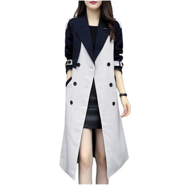 autumn winter women's windbreaker patchwork fashion female trench coats elegant double breasted ladies long n547, Tan;black
autumn winter women's windbreaker patchwork fashion female trench coats elegant double breasted ladies long n547, Tan;black