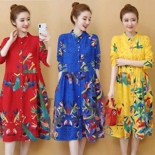 luxury casual drsstand collar long sleeve printed shirt skirt 2021 autumn national style women's large medium length cotton linen drs, Black;gray
luxury casual drsstand collar long sleeve printed shirt skirt 2021 autumn national style women's large medium length cotton linen drs, Black;gray