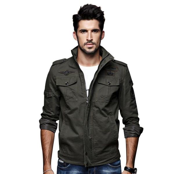 men's jackets quality men autumn and winter jacket army green stand collar coat fashion, Black;brown
men's jackets quality men autumn and winter jacket army green stand collar coat fashion, Black;brown