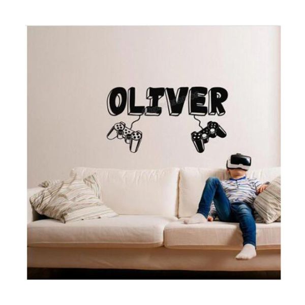 wall stickers custom controller player name game decals personalized kids decoration design for children's playroom
wall stickers custom controller player name game decals personalized kids decoration design for children's playroom