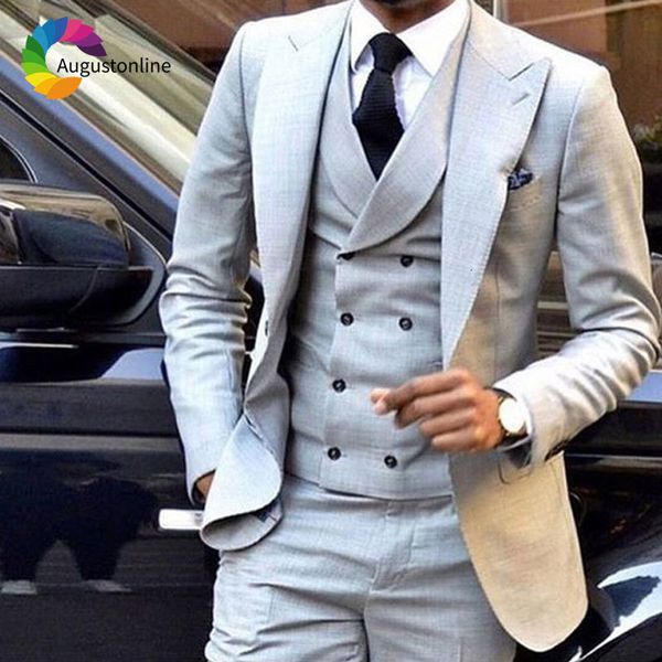 men's suits & blazers grey classic for wedding wide peaked lapel slim fit groom tuxedos 3piece pants vest man costume homme ternos, White;black
men's suits & blazers grey classic for wedding wide peaked lapel slim fit groom tuxedos 3piece pants vest man costume homme ternos, White;black