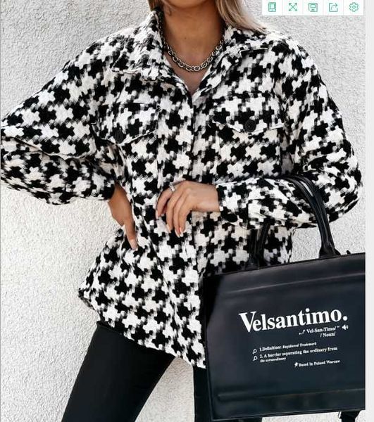 women's wool & blends 2021 autumn and winter fashion mid-length lapel button long-sleeved plaid woolen coat women, Black
women's wool & blends 2021 autumn and winter fashion mid-length lapel button long-sleeved plaid woolen coat women, Black