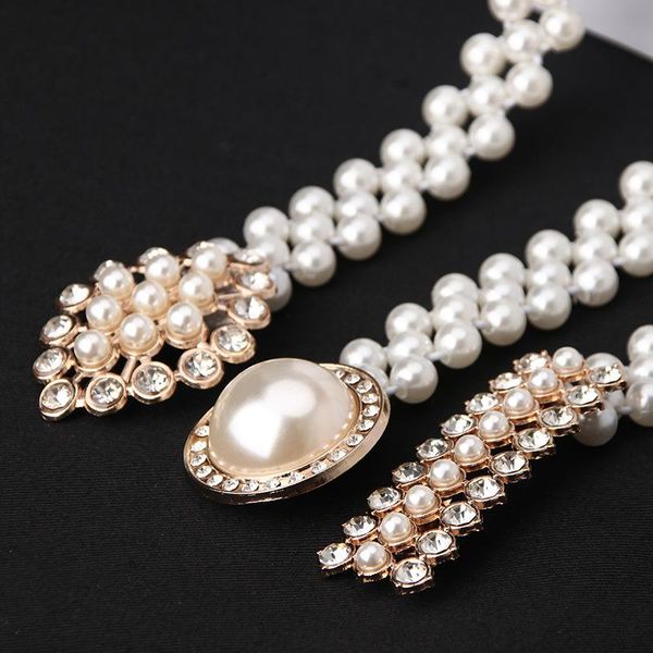 belts women's pearl waist chain korean version of rhinestone decoration belt fashion sweet dress elastic women, Black;brown
belts women's pearl waist chain korean version of rhinestone decoration belt fashion sweet dress elastic women, Black;brown