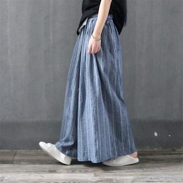 women's pants & capris original artistic yarn dyed cotton wide leg loose linen 9 point large elastic waist tie stripe casual, Black;white
women's pants & capris original artistic yarn dyed cotton wide leg loose linen 9 point large elastic waist tie stripe casual, Black;white