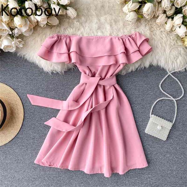 korobov spring summer new chic women dress chic beach style elegant ruffles mujer vestidos sweet lacing party night dresses 210430, Black;gray
korobov spring summer new chic women dress chic beach style elegant ruffles mujer vestidos sweet lacing party night dresses 210430, Black;gray