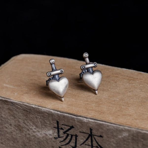 stud 925 sterling silver heart sword earrings women men vintage party wedding jewelry for girls punk, Golden;silver
stud 925 sterling silver heart sword earrings women men vintage party wedding jewelry for girls punk, Golden;silver