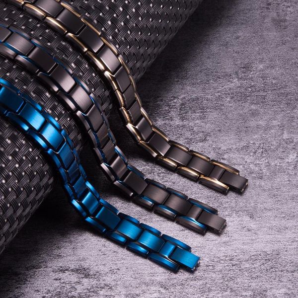 link, chain black blue bracelet men stainless steel 12mm wrist band magnetic men's energy benefits drop
link, chain black blue bracelet men stainless steel 12mm wrist band magnetic men's energy benefits drop