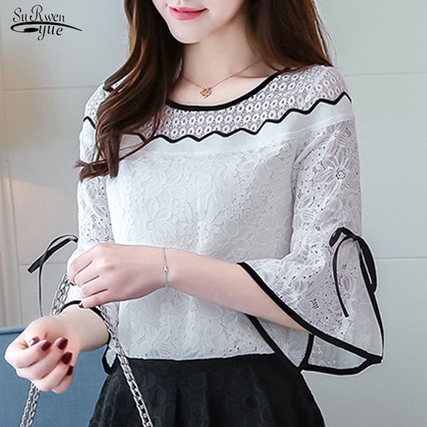 fashion lace fall shirt women's office lady blouse causal flare sleeves bottom feminine c913 50 210521, White
fashion lace fall shirt women's office lady blouse causal flare sleeves bottom feminine c913 50 210521, White