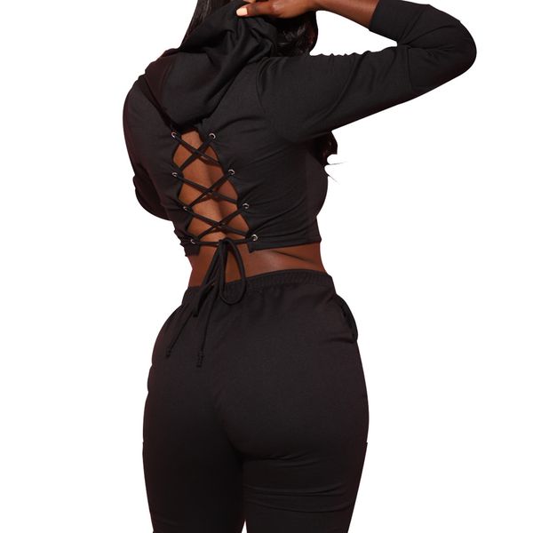 women matching sets backless criss-cross bandage hollow out long sleeve crop +pencil pants two set women club outfits 210414, White
women matching sets backless criss-cross bandage hollow out long sleeve crop +pencil pants two set women club outfits 210414, White