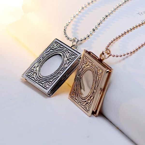 for women gold color vintage po box floating book locket necklace pendant fashion jewelry yta55 necklaces, Silver
for women gold color vintage po box floating book locket necklace pendant fashion jewelry yta55 necklaces, Silver