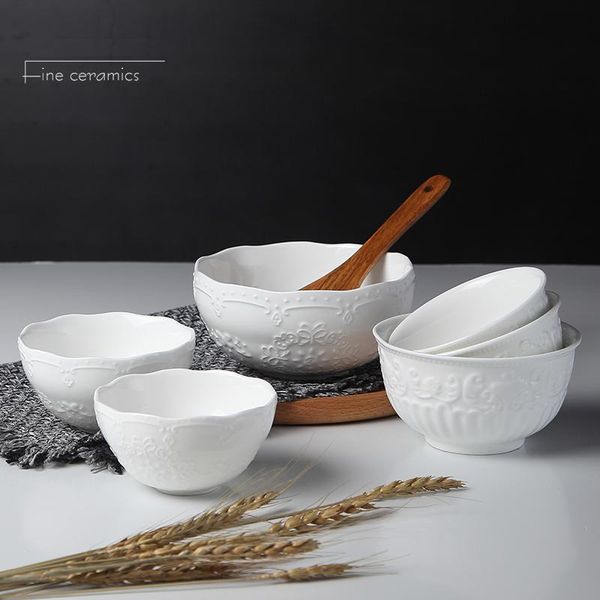 4/5/6inch, white embossed porcelain salad bowls, ceramic cooking bowl, japanese rice bowl , kitchen container, small bowls
4/5/6inch, white embossed porcelain salad bowls, ceramic cooking bowl, japanese rice bowl , kitchen container, small bowls