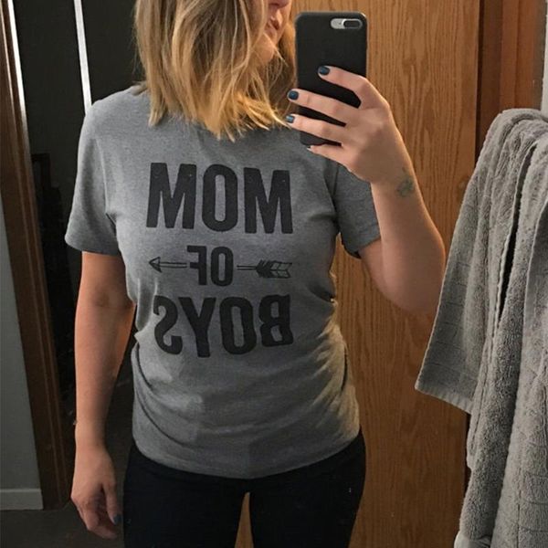 women's t-shirt fashion letter mom of boys print t shirt women summer ladies short sleeve casual loose t-shirts tee femme, White
women's t-shirt fashion letter mom of boys print t shirt women summer ladies short sleeve casual loose t-shirts tee femme, White