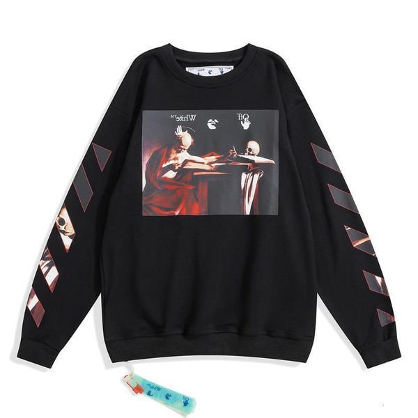 oil meichao off religious skeleton painting arrow printed sweater ow loose round neck for men and women, Black
oil meichao off religious skeleton painting arrow printed sweater ow loose round neck for men and women, Black