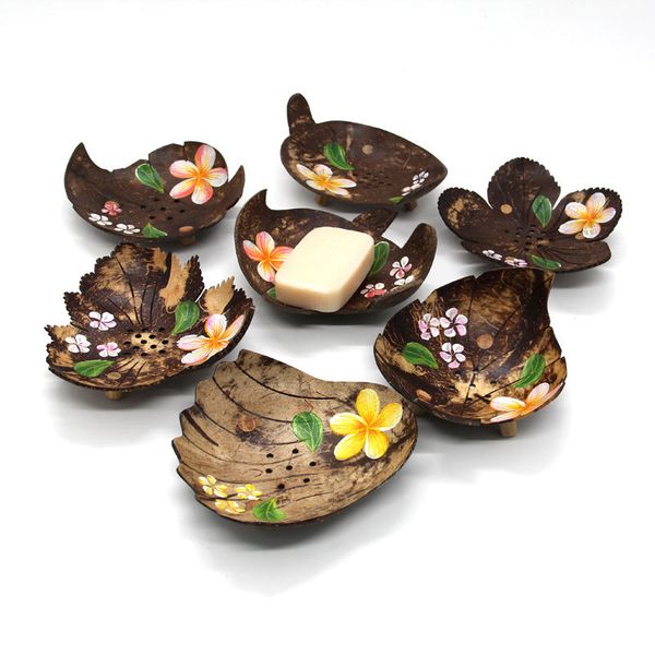 Painted Flowers Creative Soap Dishes From Thailand Retro Wooden Bathroom Soap Coconut Shape Soap Dishes Holder Home Accessories Free DHL, Mix colors
Painted Flowers Creative Soap Dishes From Thailand Retro Wooden Bathroom Soap Coconut Shape Soap Dishes Holder Home Accessories Free DHL, Mix colors