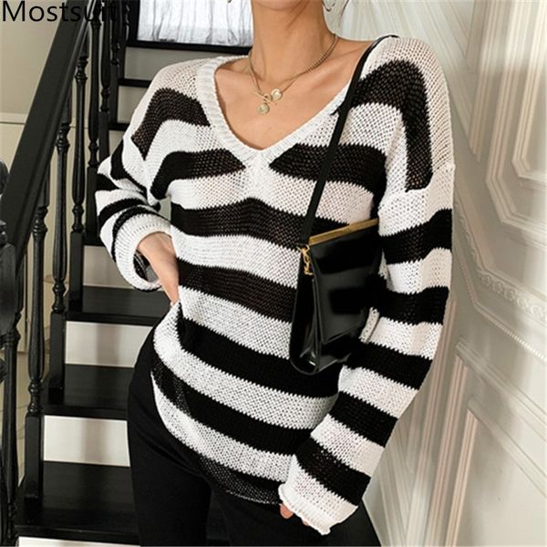 summer thin knitted pullover sweater women full sleeve v-neck sunsreen korean fashion ladies jumpers femme 210514, White;black
summer thin knitted pullover sweater women full sleeve v-neck sunsreen korean fashion ladies jumpers femme 210514, White;black