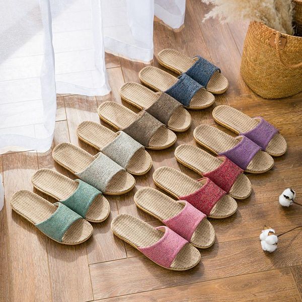 summer female flax slippers women/man home indoor slides couple thick non-slip floor flip flops fashion bedroom linen shoes, Black
summer female flax slippers women/man home indoor slides couple thick non-slip floor flip flops fashion bedroom linen shoes, Black