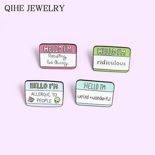 pins, brooches fun dialogue enamel pin novel quote bag clothes lapel letter badge metal jewelry gift for friends 2021 wholesale, Gray
pins, brooches fun dialogue enamel pin novel quote bag clothes lapel letter badge metal jewelry gift for friends 2021 wholesale, Gray