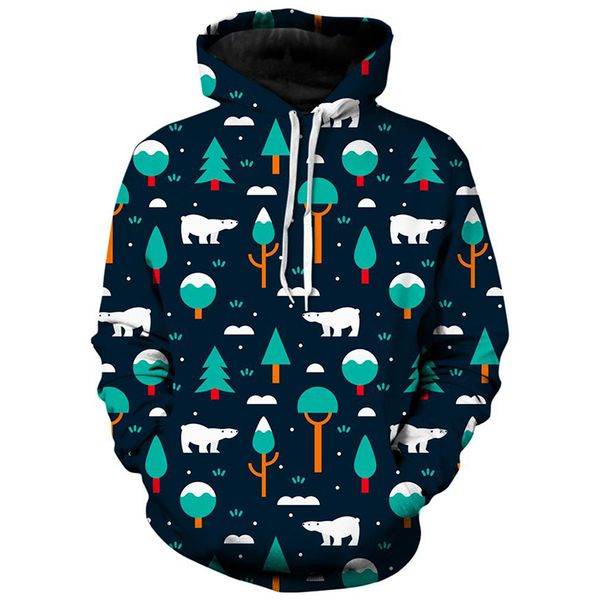 christmas bear plant hoodie visual impact party punk gothic round neck sweater hoodie, Black
christmas bear plant hoodie visual impact party punk gothic round neck sweater hoodie, Black