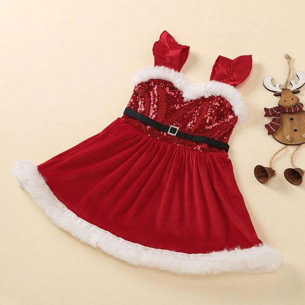 girl's dresses 1-5years baby girl christmas costume sequin sleeveless dress xmas princess party tutu fuzzy, Red;yellow
girl's dresses 1-5years baby girl christmas costume sequin sleeveless dress xmas princess party tutu fuzzy, Red;yellow