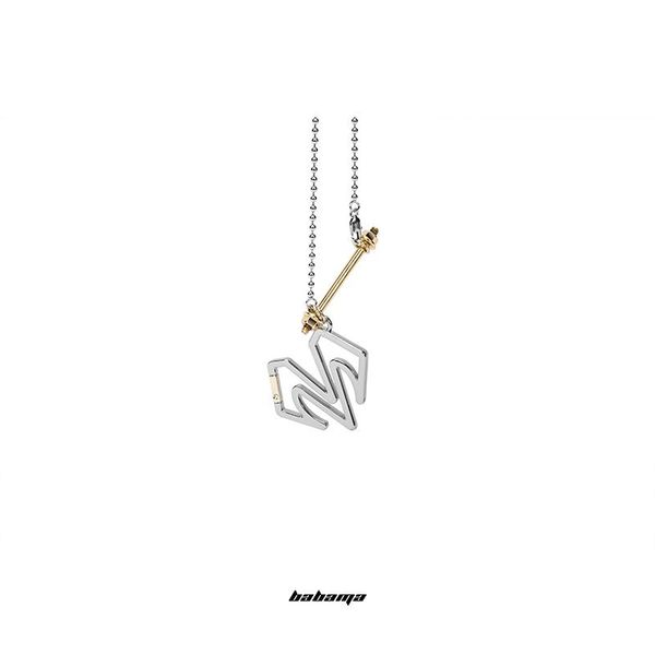 chains babama2021 men's necklace tide brand design pendant niche hip-hop m letter birthday gift girl, Silver
chains babama2021 men's necklace tide brand design pendant niche hip-hop m letter birthday gift girl, Silver