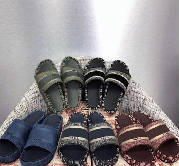 2021 luxury brand sandal designer dway slides embroidered cotton women platform fashion dress shoes summer beach slipper with box size 35-40, Black
2021 luxury brand sandal designer dway slides embroidered cotton women platform fashion dress shoes summer beach slipper with box size 35-40, Black