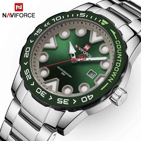 naviforce luxury brand mens watches sports waterproof analog date quartz watch men full steel big wrist watches clock analog 210517, Slivery;brown
naviforce luxury brand mens watches sports waterproof analog date quartz watch men full steel big wrist watches clock analog 210517, Slivery;brown