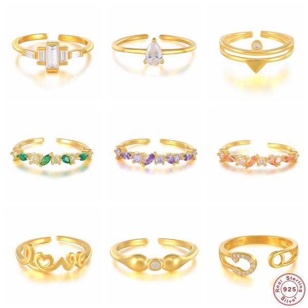 cluster rings aide 925 sterling silver 2021 trend colorful zircon opening for women dainty slim adjustable resizable party jewelry, Golden;silver
cluster rings aide 925 sterling silver 2021 trend colorful zircon opening for women dainty slim adjustable resizable party jewelry, Golden;silver
