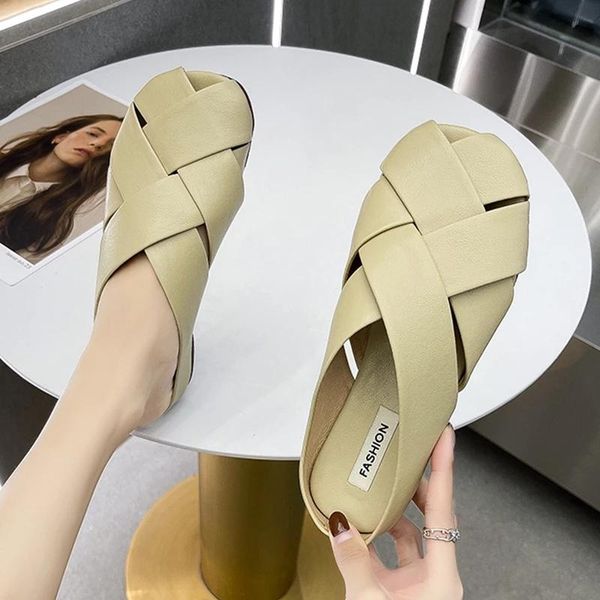 slippers summer fashion weave women half outdoor flat slip-on sandals vacation ladies slides mules daily casual shoes, Black
slippers summer fashion weave women half outdoor flat slip-on sandals vacation ladies slides mules daily casual shoes, Black