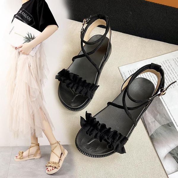 sandals cross-shoes summer buckle luxury women's heels suit female beige all-match open toe fashion flat girls velvet beac tps8, Black
sandals cross-shoes summer buckle luxury women's heels suit female beige all-match open toe fashion flat girls velvet beac tps8, Black