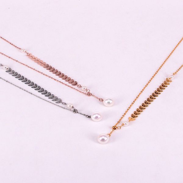 x8-102a japanese and korean temperament adjustment pearl multi fishtail necklace personality size shell bead wheat grain clavicle chain, Silver
x8-102a japanese and korean temperament adjustment pearl multi fishtail necklace personality size shell bead wheat grain clavicle chain, Silver