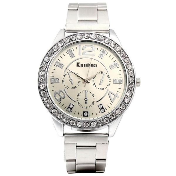 wristwatches relogio feminino 2021 brand kanima crystal casual quartz watch women simple rhinestone stainless steel dress watches, Slivery;brown
wristwatches relogio feminino 2021 brand kanima crystal casual quartz watch women simple rhinestone stainless steel dress watches, Slivery;brown