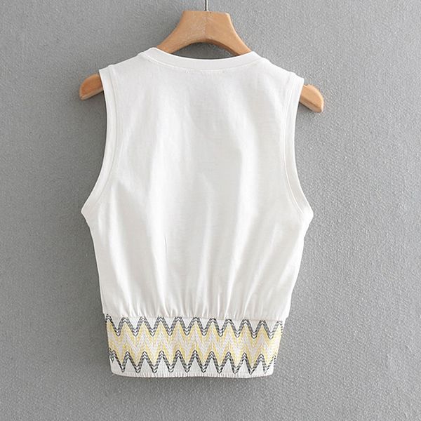 t shirt sleeveless geometric color-matching white elastic waist chic women's t-shirt summer new harajuku female
t shirt sleeveless geometric color-matching white elastic waist chic women's t-shirt summer new harajuku female