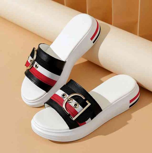 slippers new women genuine leather platform wedges female fashion heeled leisure beach shoes ladies slides tong femme flip flops q, Black
slippers new women genuine leather platform wedges female fashion heeled leisure beach shoes ladies slides tong femme flip flops q, Black