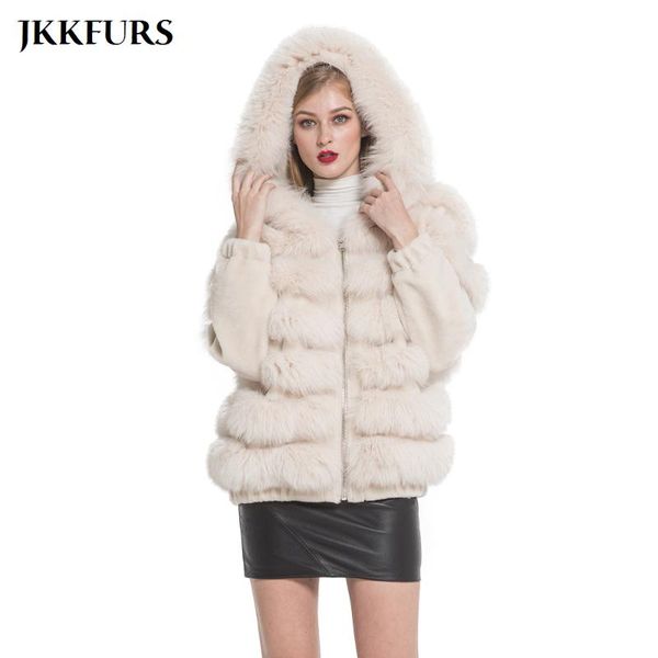 women's fur & faux women genuine coat lady reversible natural real jacket thick warm female fashion overcoat s7377, Black
women's fur & faux women genuine coat lady reversible natural real jacket thick warm female fashion overcoat s7377, Black